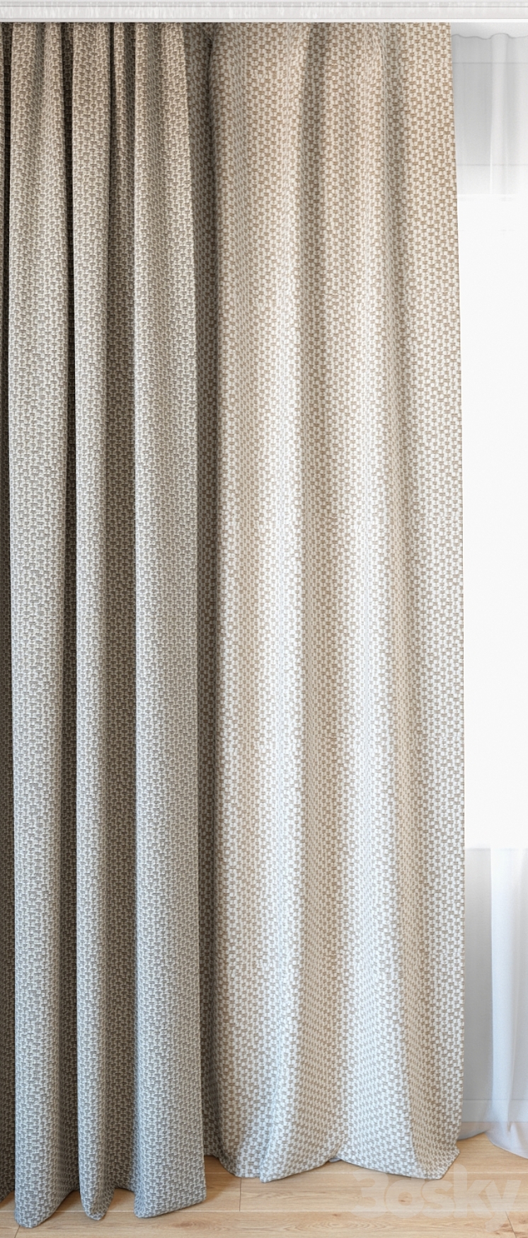 Curtains 85 | Curtains with Tulle | ROHI | Dante 3DS Max - thumbnail 2