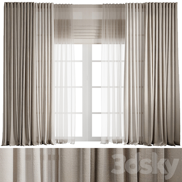 Curtains 9 3ds Max - thumbnail 1