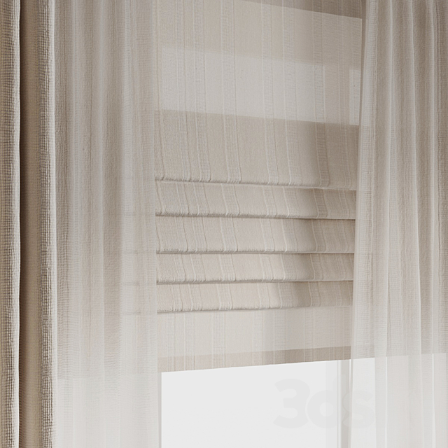 Curtains 9 3ds Max - thumbnail 3