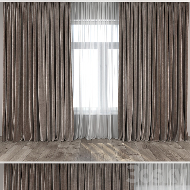 Curtains and Tulle 12 3DS Max - thumbnail 1