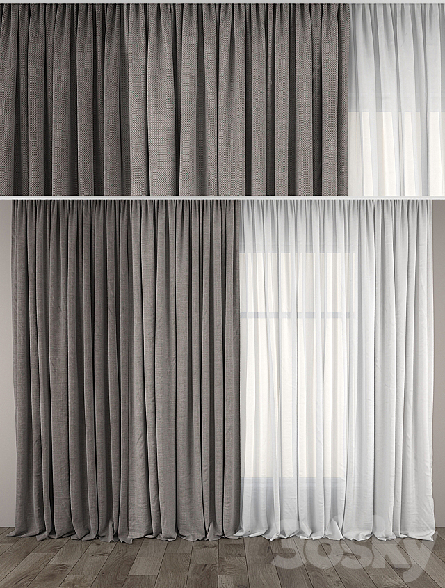 Curtains and tulle 2 3DSMax File - thumbnail 2