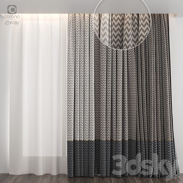 Curtains arrows 3ds Max - thumbnail 1