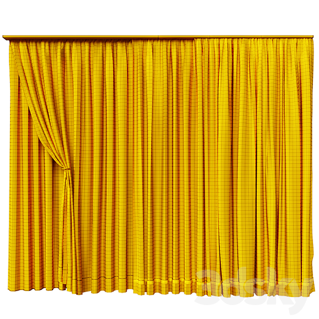 Curtains beige 3DSMax File - thumbnail 4