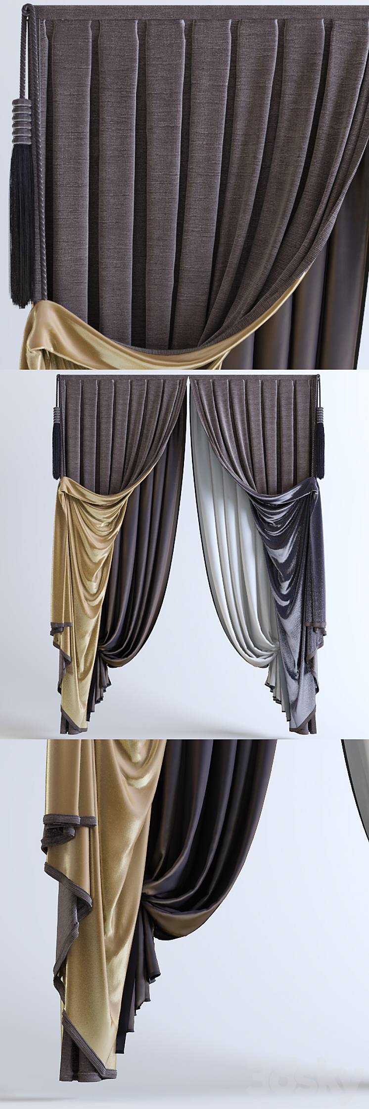 Curtains classic 3DS Max - thumbnail 1