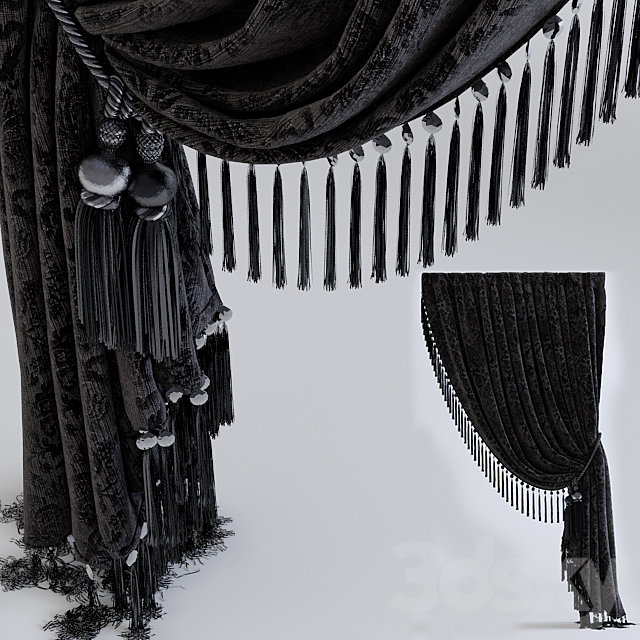 Curtains Classic 3ds Max - thumbnail 3