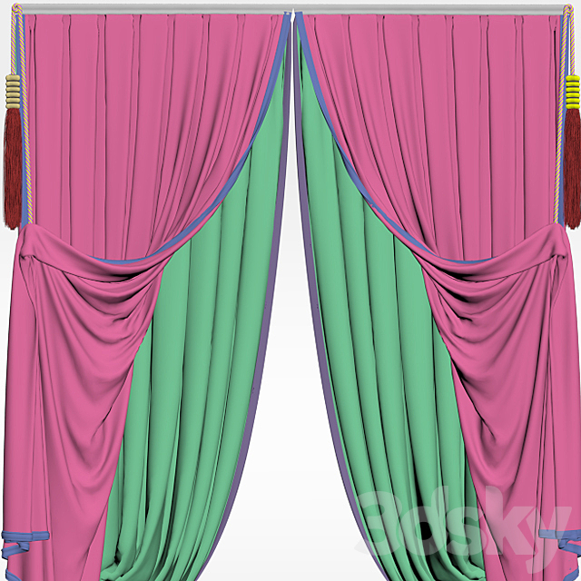 Curtains classic 3DSMax File - thumbnail 3