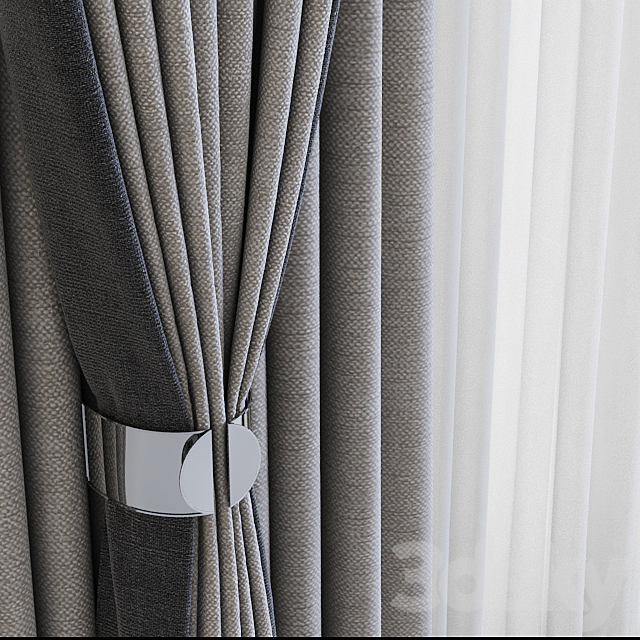 Curtains contemporary 3DSMax File - thumbnail 3