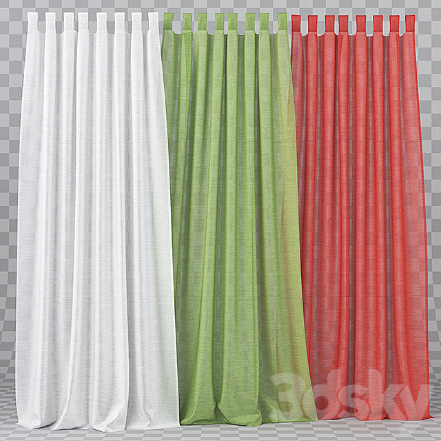 Curtains. Curtain 3DSMax File - thumbnail 2