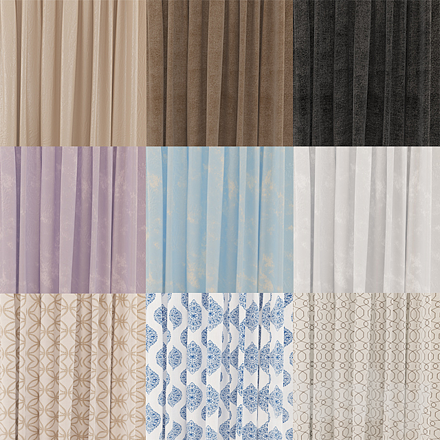 CURTAINS №001 3DS Max Model - thumbnail 2