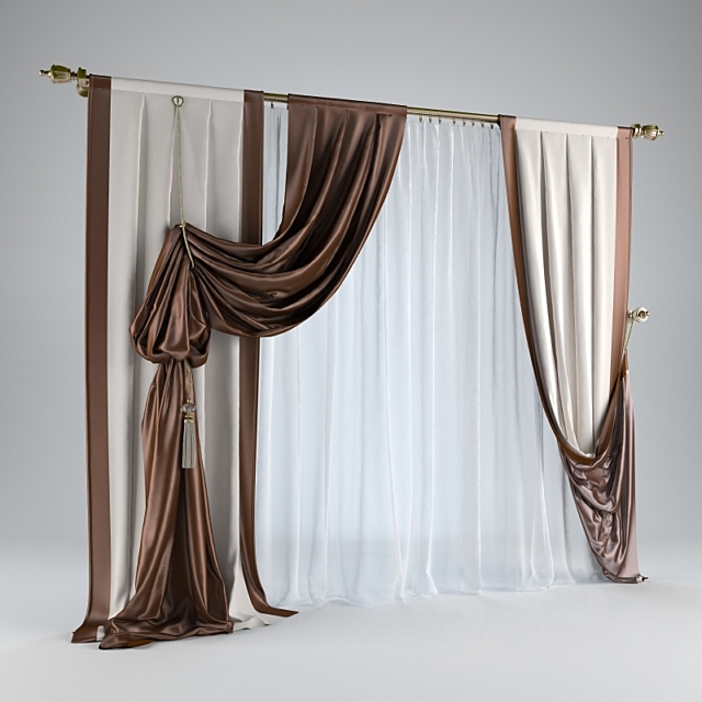 Curtains №7 3ds Max - thumbnail 2