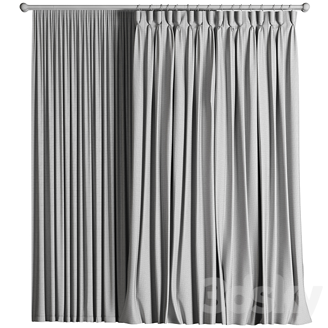 Curtains for interior 3DS Max Model - thumbnail 3