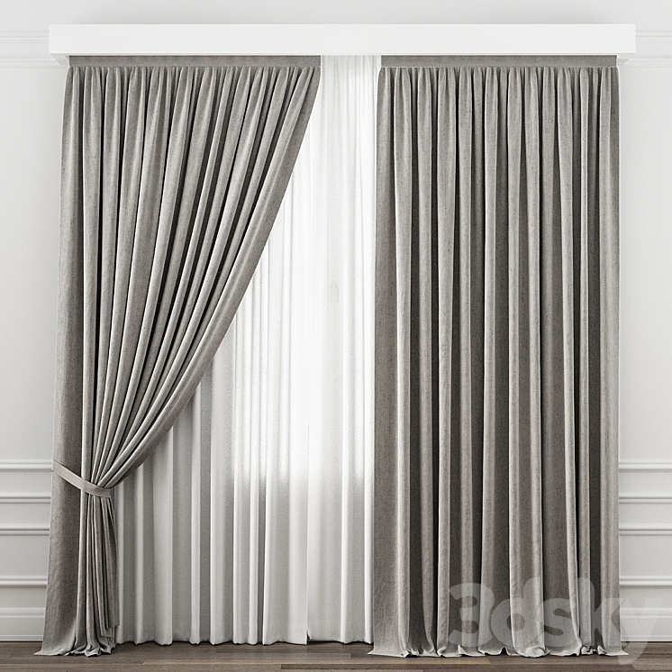 Curtains for interior №11 3DS Max - thumbnail 1