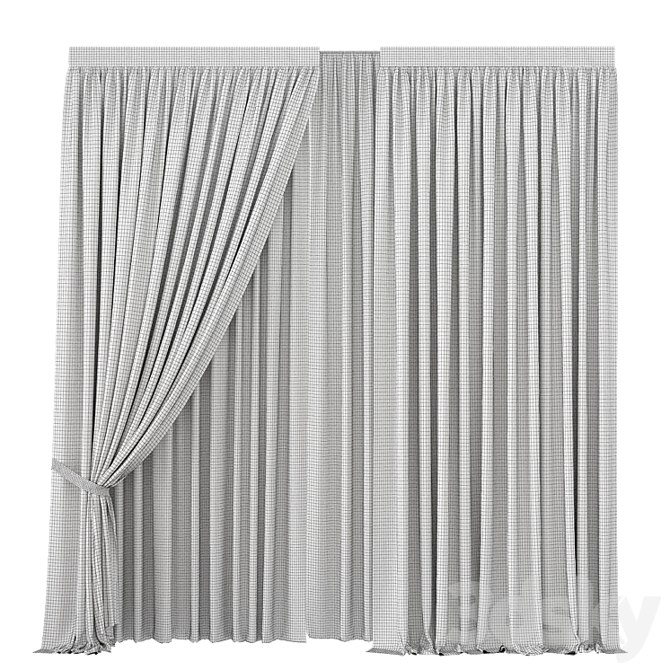 Curtains for interior №11 3DS Max - thumbnail 2