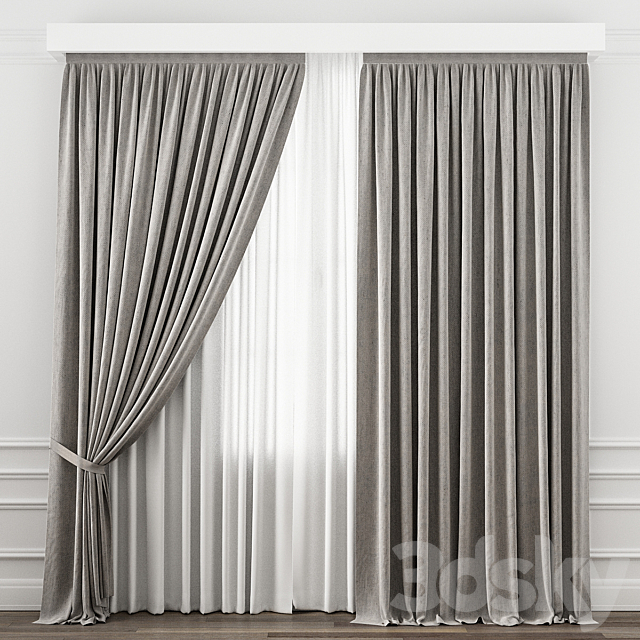 Curtains for interior №11 3dsMax Model - thumbnail 1