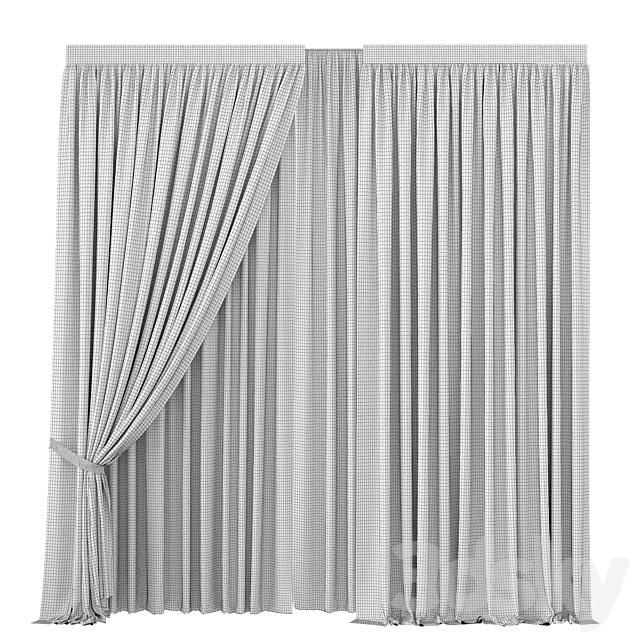 Curtains for interior №11 3dsMax Model - thumbnail 2