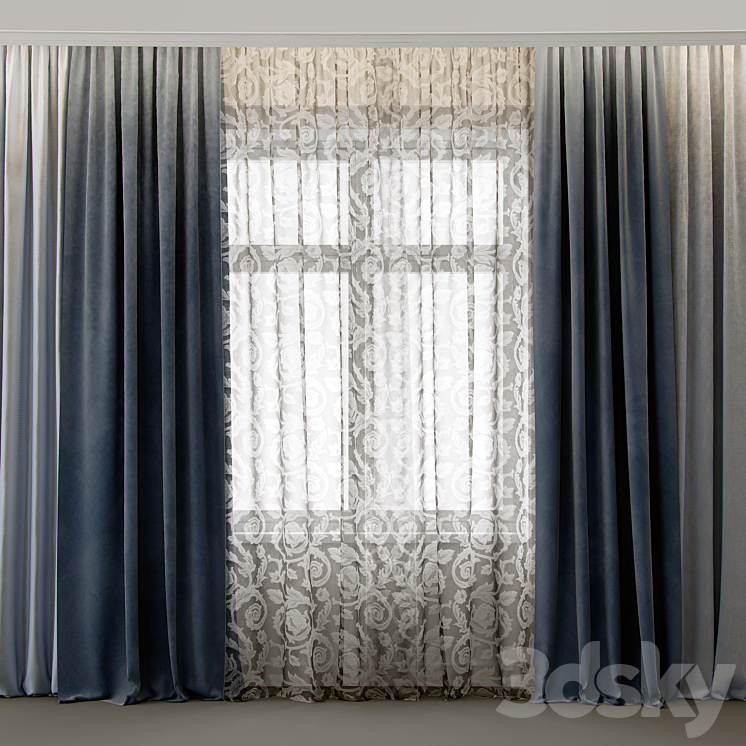 Curtains For interiors- 4 3DS Max - thumbnail 1