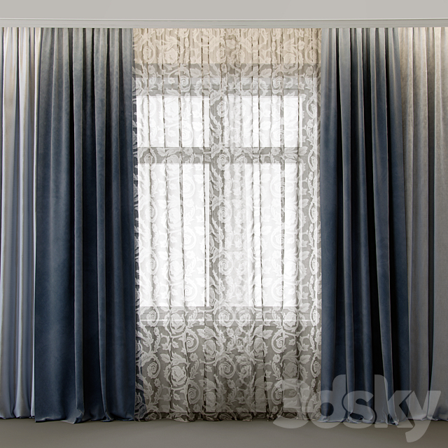 Curtains For interiors- 4 3DSMax File - thumbnail 1