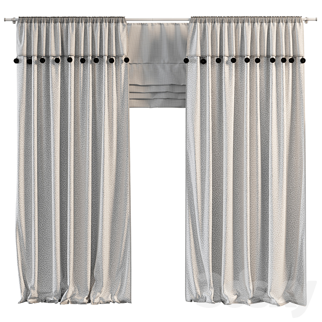 Curtains for the children`s room 3DS Max Model - thumbnail 4