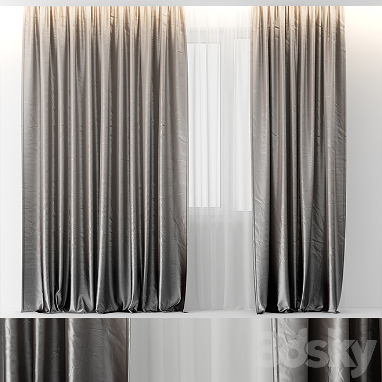 CURTAINS GRADIENT 3DS Max - thumbnail 1