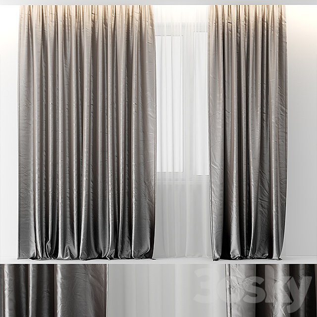 CURTAINS GRADIENT 3DS Max Model - thumbnail 1