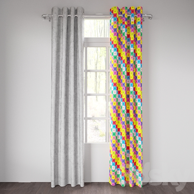 curtains ikea sanela 3DSMax File - thumbnail 2