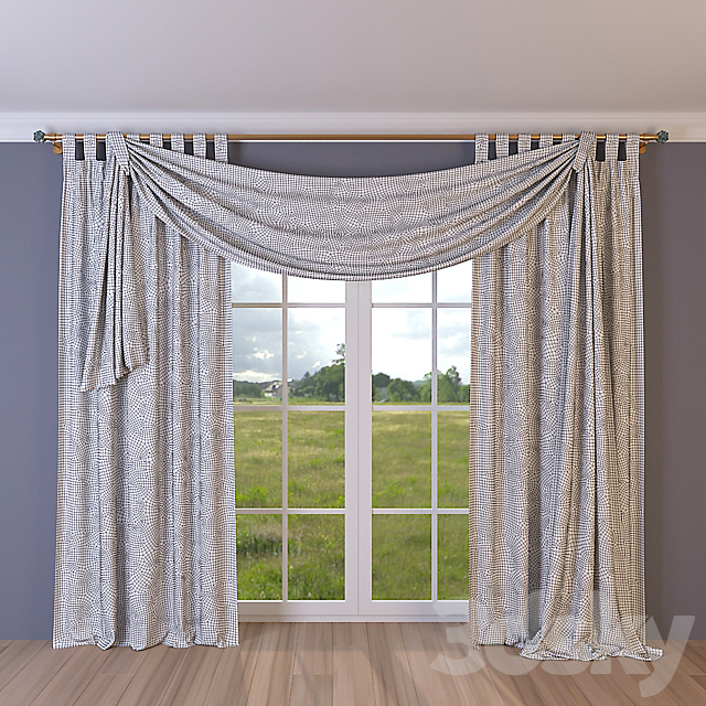 Curtains in the nursery 3ds Max - thumbnail 2