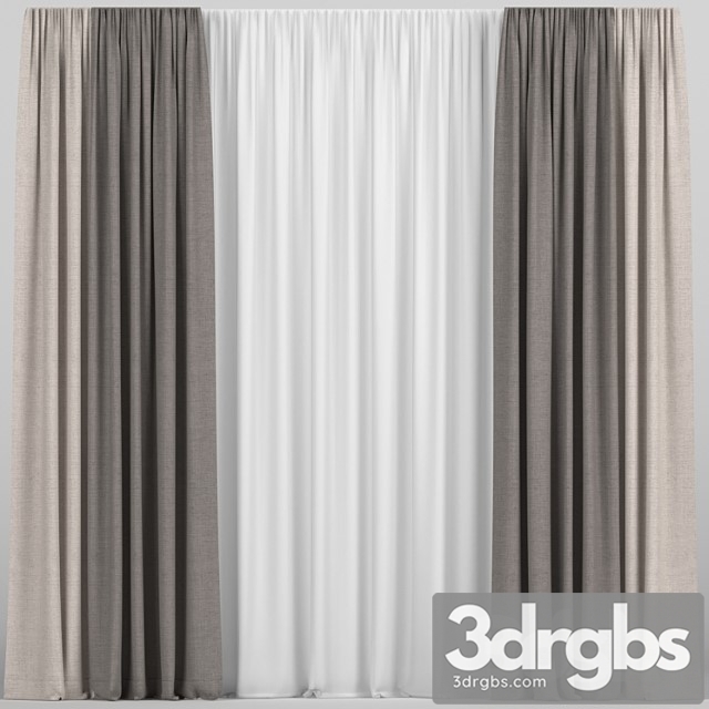 Curtains in two colors with tulle 2 - thumbnail 1