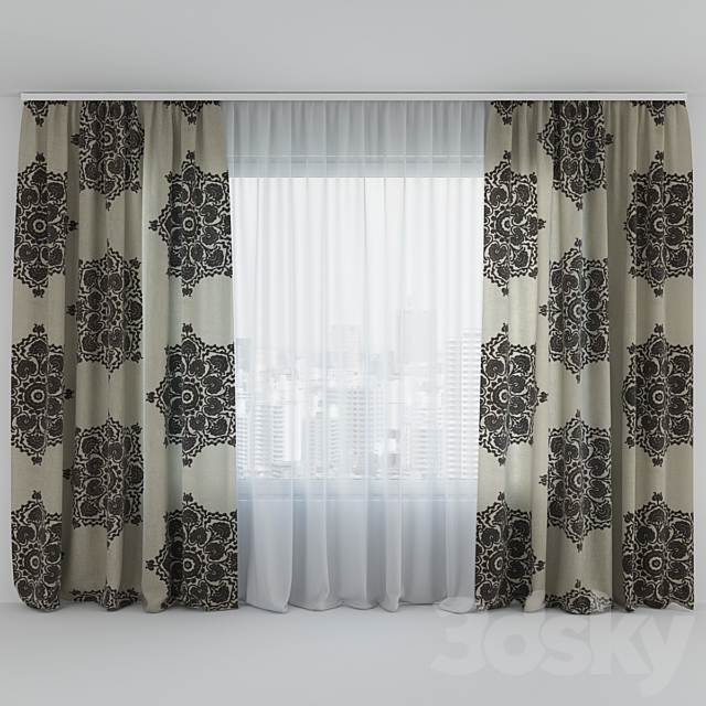 Curtains INDIAN LOOP 3DSMax File - thumbnail 1