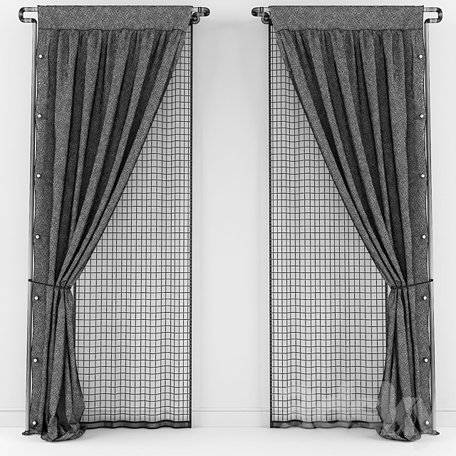 Curtains loft 3DS Max Model - thumbnail 3