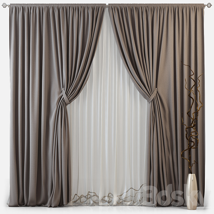 Curtains m07 3DS Max - thumbnail 1