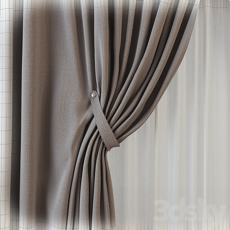 Curtains m07 3DS Max - thumbnail 2