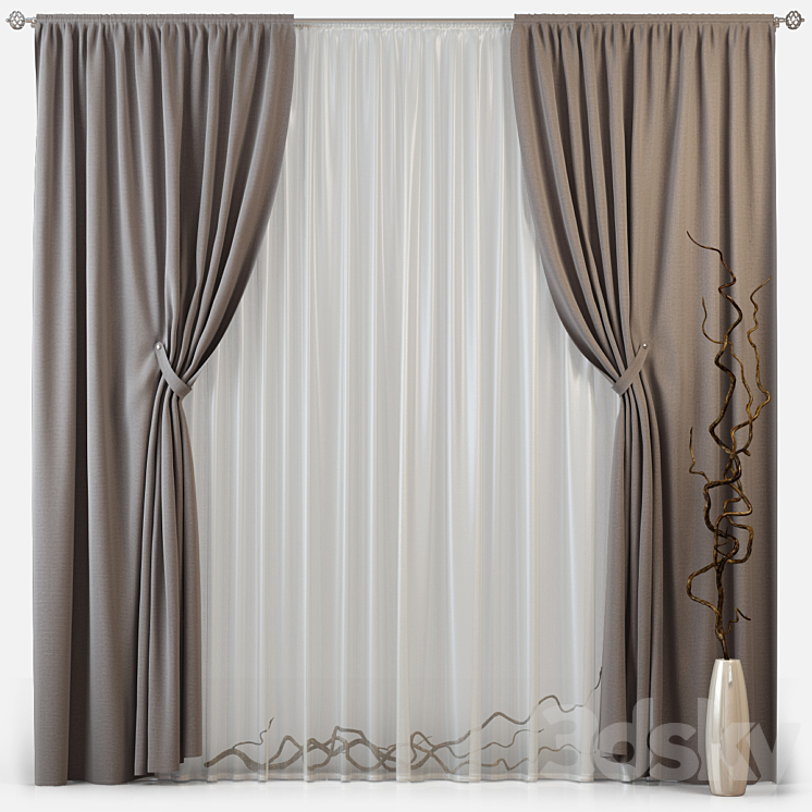 Curtains m09 3DS Max - thumbnail 1