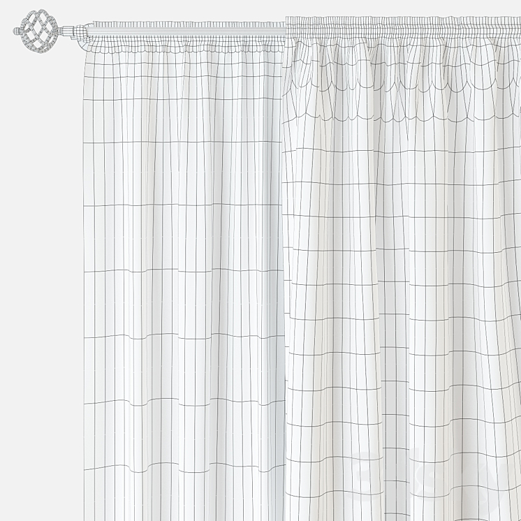 Curtains m09 3DS Max - thumbnail 2