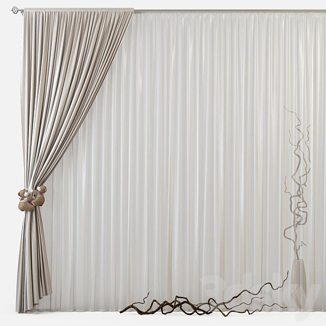 Curtains m22 3DSMax File - thumbnail 1