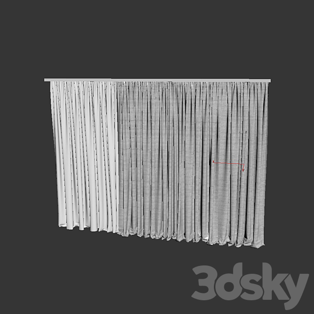 Curtains No. 10 3DS Max Model - thumbnail 4