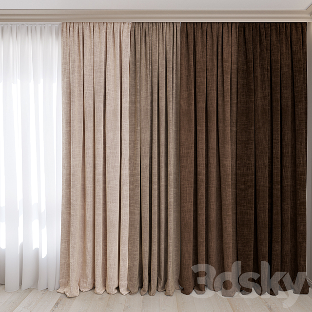 Curtains No. 14 3ds Max - thumbnail 1