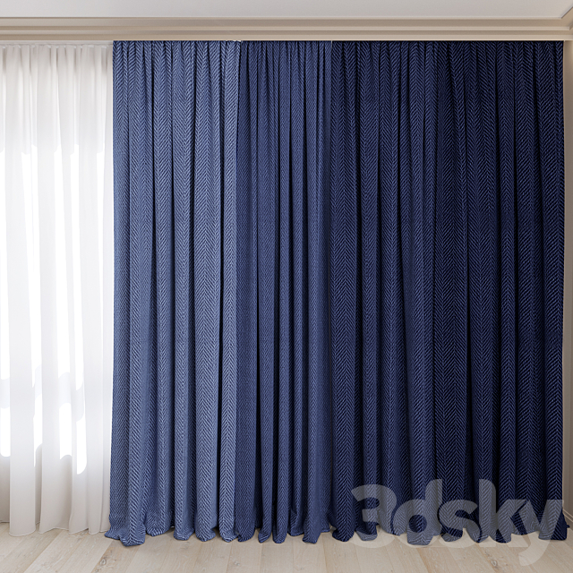 Curtains No. 8 3ds Max - thumbnail 1