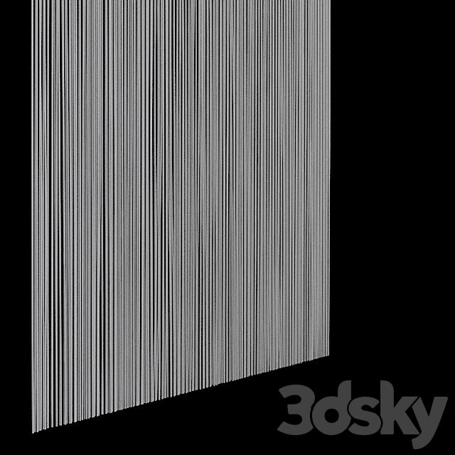 Curtains of threads. Muslin. 3DSMax File - thumbnail 3