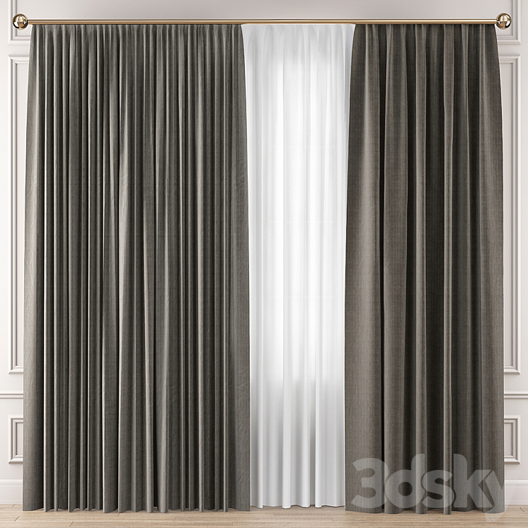 Curtains Premium PRO №33 3DS Max - thumbnail 1