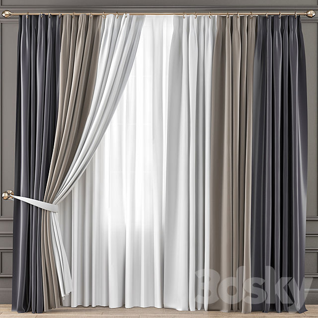 Curtains Premium PRO No. 21 3DSMax File - thumbnail 1