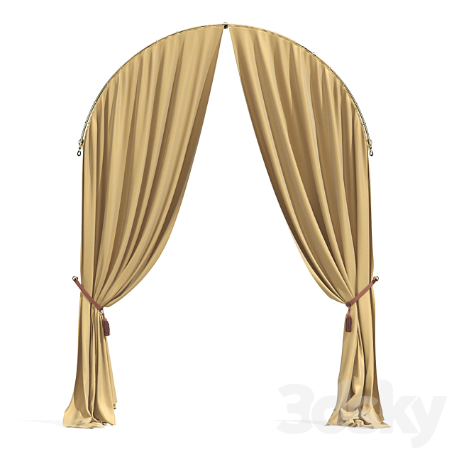 Curtains semicircle 33 3DSMax File - thumbnail 1