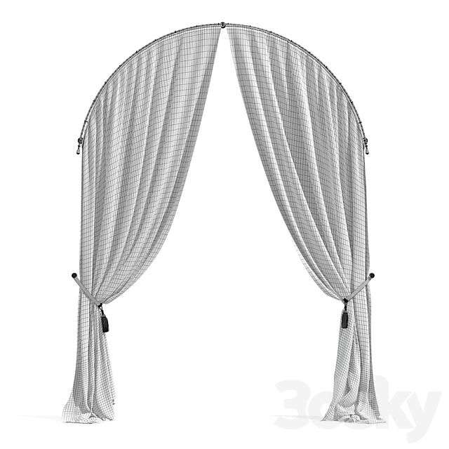 Curtains semicircle 33 3DSMax File - thumbnail 3