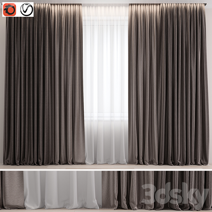 Curtains set 05 vray | corona 3DS Max Model - thumbnail 3