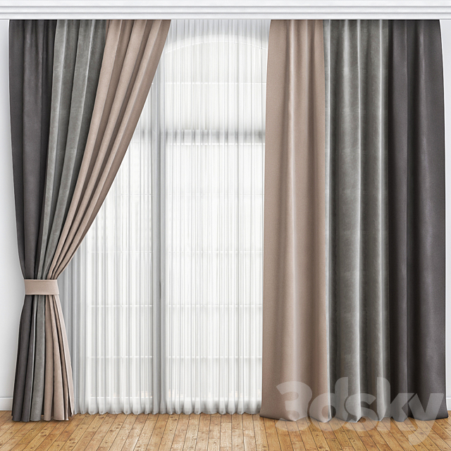 Curtains Study 3DSMax File - thumbnail 1