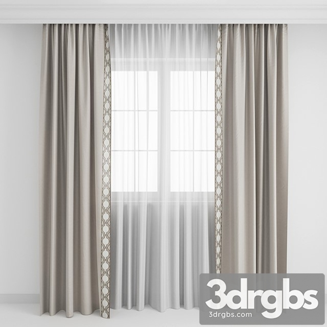 Curtains with a border1 - thumbnail 1