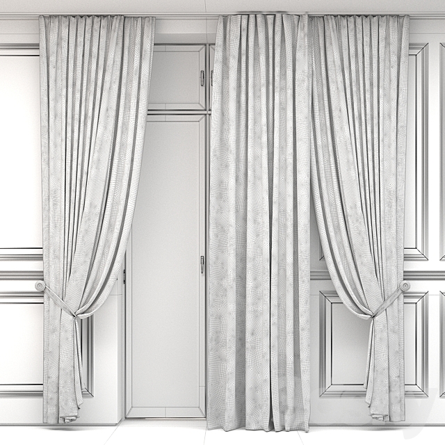 Curtains with balcony doors 512 3DS Max Model - thumbnail 5