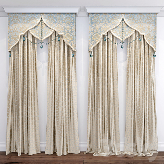 curtains with bandeau 3DSMax File - thumbnail 1