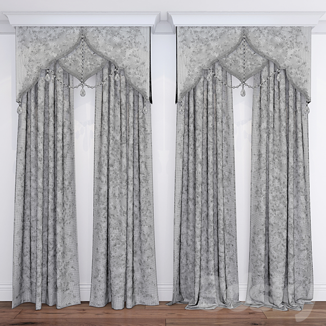 curtains with bandeau 3DSMax File - thumbnail 3