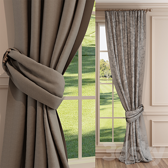 curtains with cornice 3DSMax File - thumbnail 2