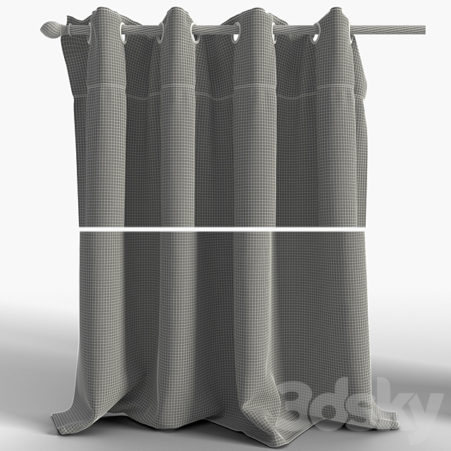 Curtains with eyelets 3DSMax File - thumbnail 3